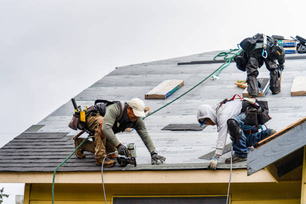 Professional Gutter Installation technician working in Hartford, IA
